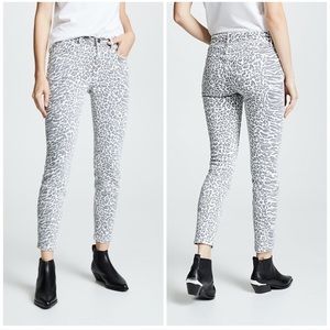 Current/Elliott the stiletto animal print jeans